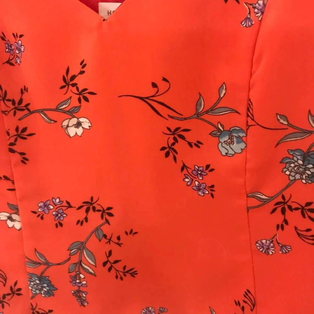 Anthropologie Honey Bunch Floral Orange Camisole Top - Picture 3 of 10